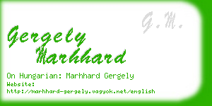 gergely marhhard business card